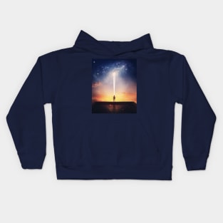 watching the galaxy Kids Hoodie